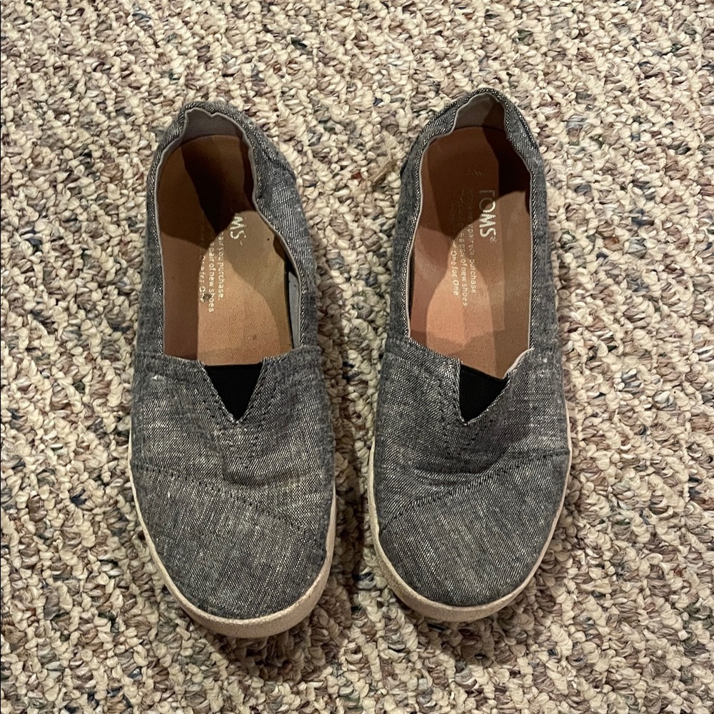 Toms Charcoal Slip-On Shoes